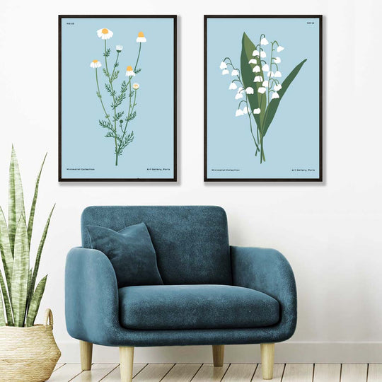 Ensemble de 2 Illustrations de Fleurs Sauvages 1