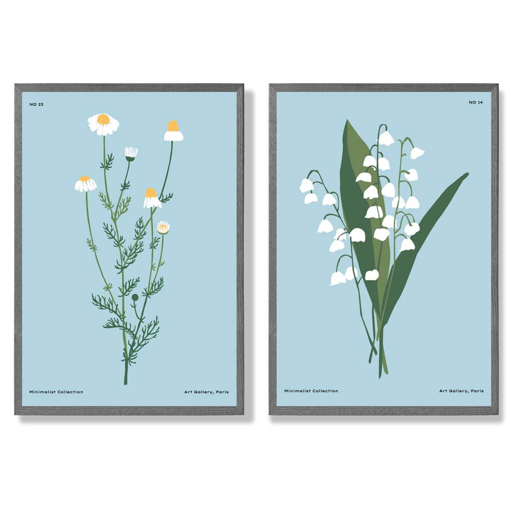 Ensemble de 2 Illustrations de Fleurs Sauvages 4