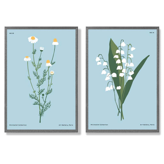Ensemble de 2 Illustrations de Fleurs Sauvages 4