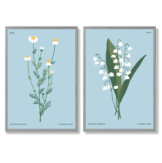 Ensemble de 2 Illustrations de Fleurs Sauvages 5