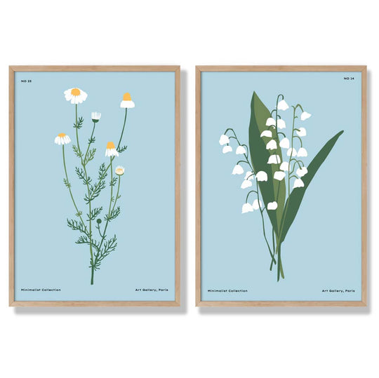 Ensemble de 2 Illustrations de Fleurs Sauvages 6