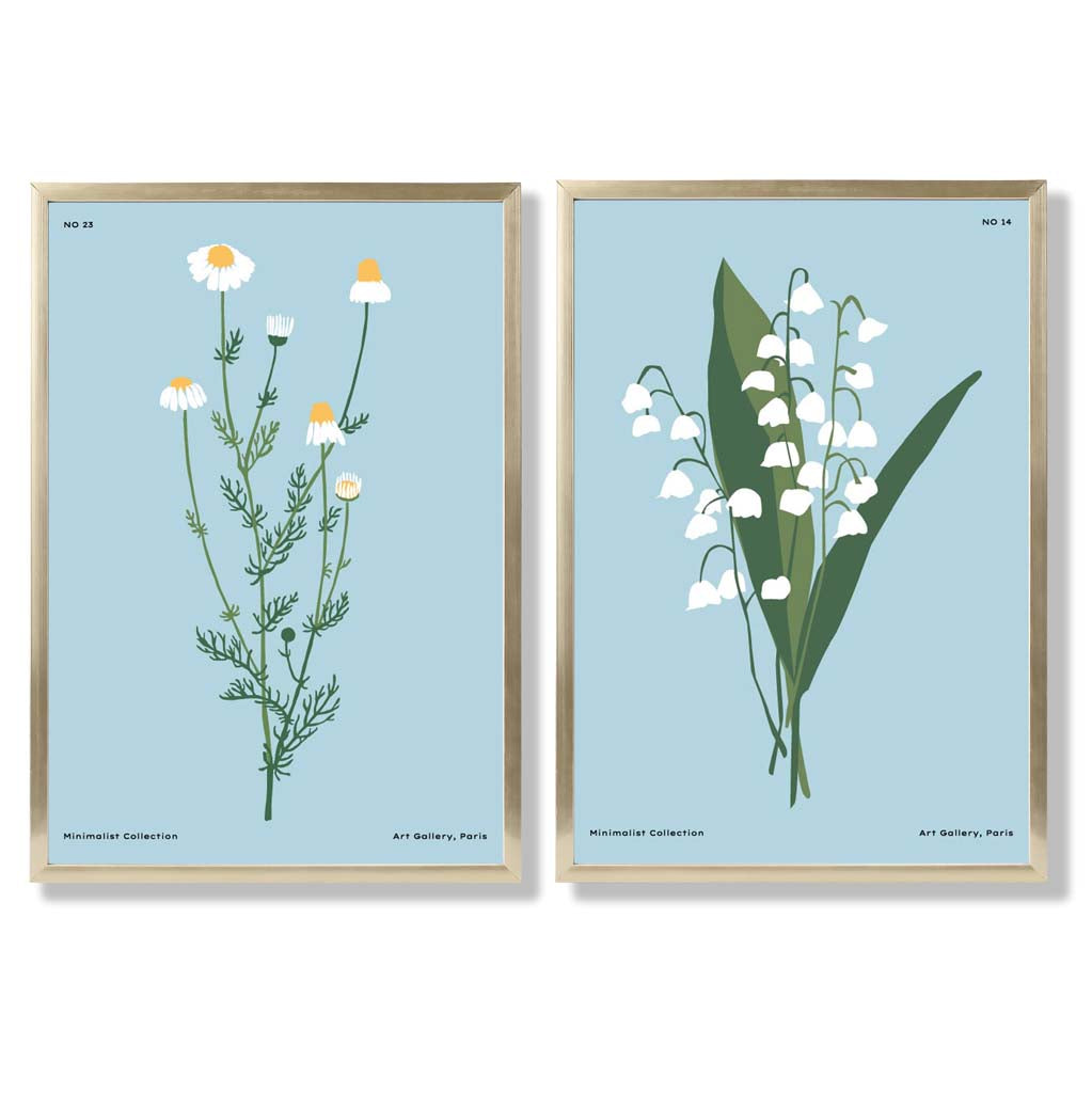 Ensemble de 2 Illustrations de Fleurs Sauvages 8