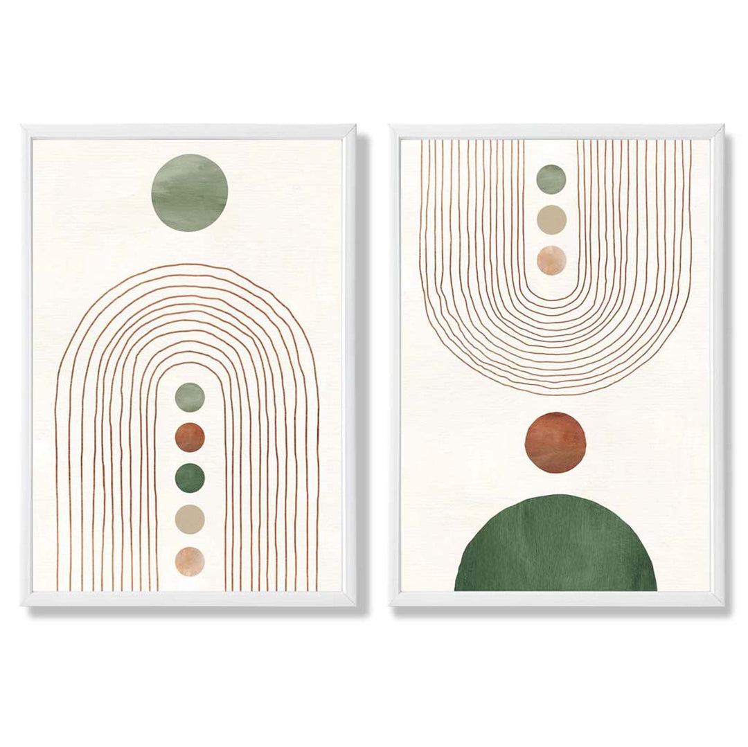 Ensemble de 2 estampes d'art encadrées Boho 2