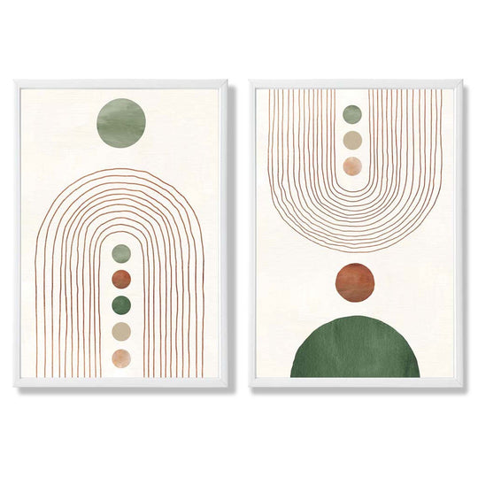 Ensemble de 2 estampes d'art encadrées Boho 2