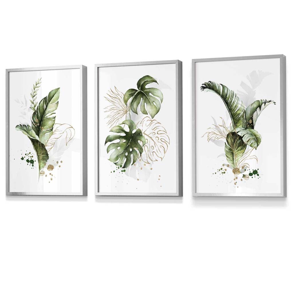 Ensemble de 3 Estampes Murales Botaniques Design Tropical 3