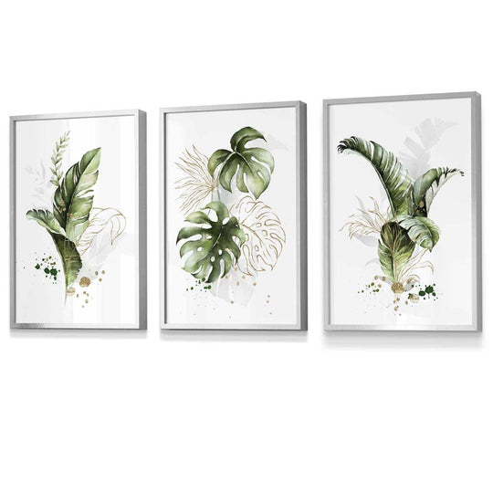 Ensemble de 3 Estampes Murales Botaniques Design Tropical 3