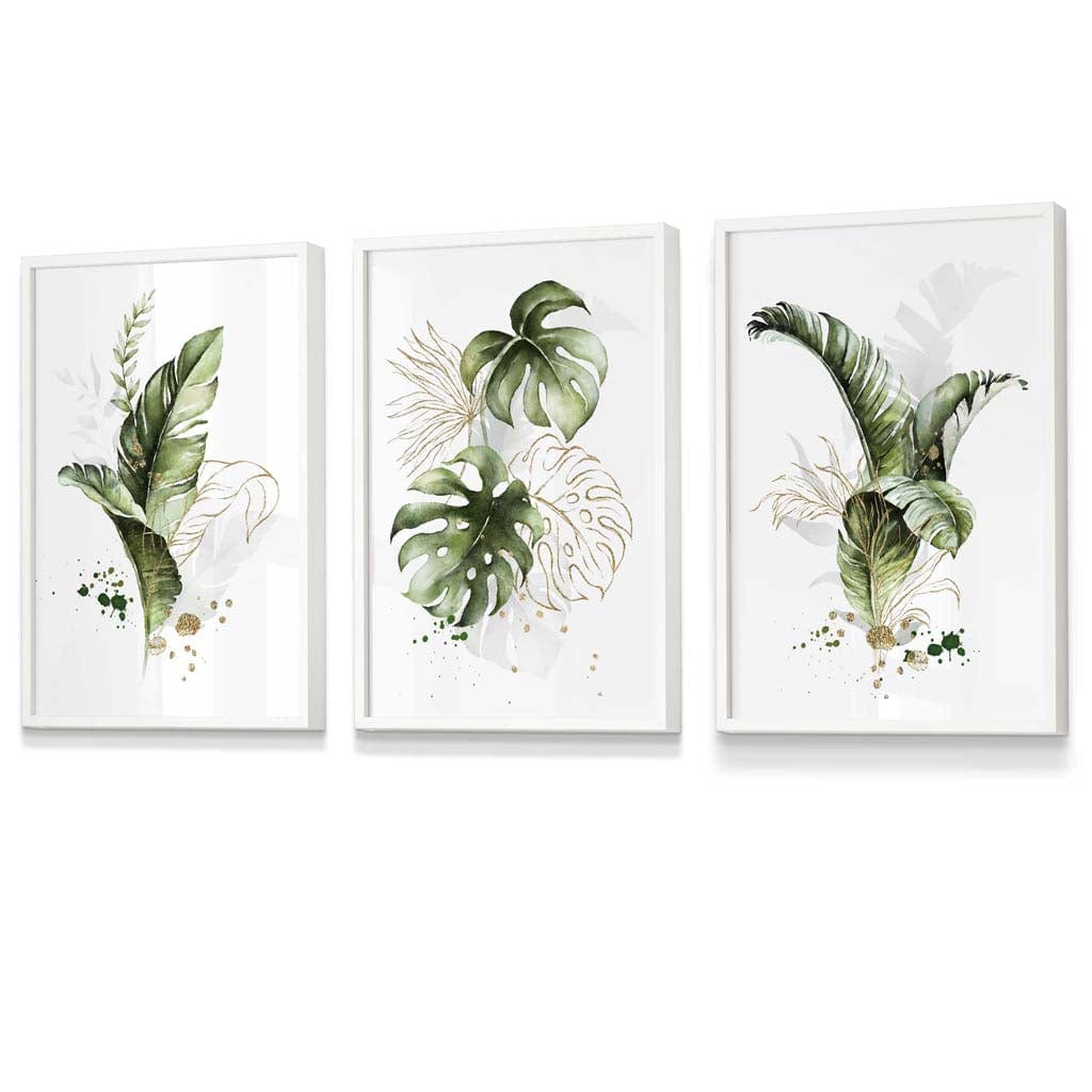 Ensemble de 3 Estampes Murales Botaniques Design Tropical 4