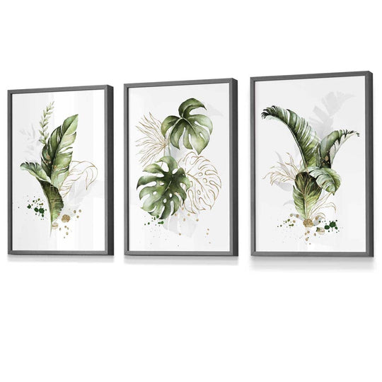 Ensemble de 3 Estampes Murales Botaniques Design Tropical 5