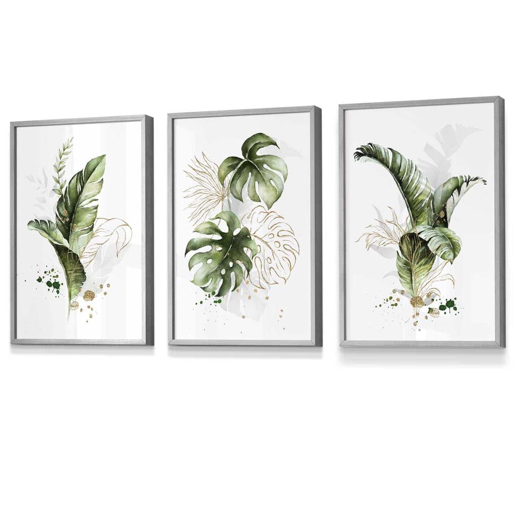 Ensemble de 3 Estampes Murales Botaniques Design Tropical 6