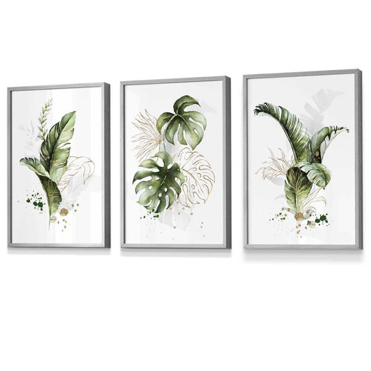 Ensemble de 3 Estampes Murales Botaniques Design Tropical 6