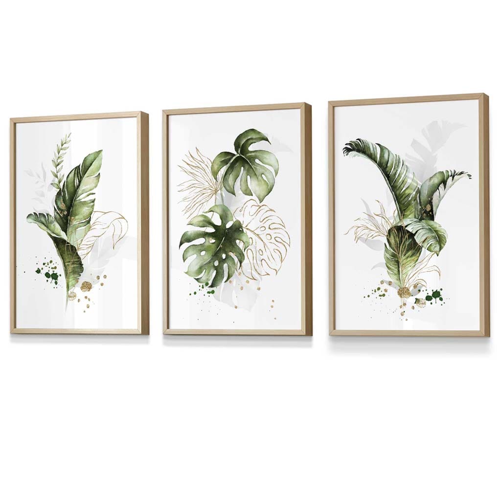 Ensemble de 3 Estampes Murales Botaniques Design Tropical 7