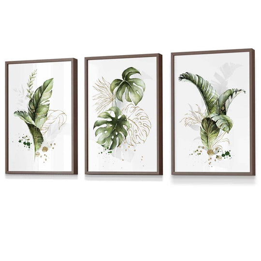 Ensemble de 3 Estampes Murales Botaniques Design Tropical 8