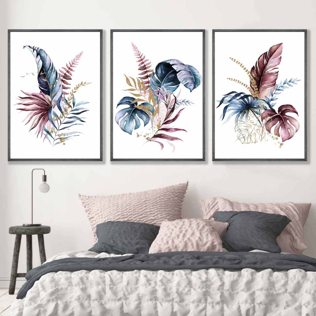 Ensemble de 3 Estampes Murales Florales pour Décoration Intérieure 4