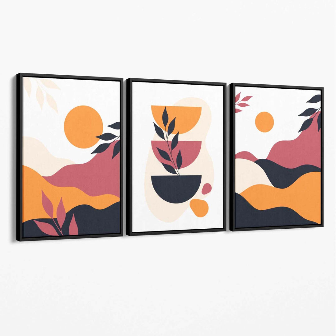 Ensemble de 3 Impressions Murales Boho Colorées 1