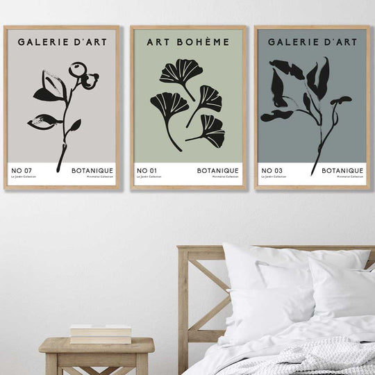Ensemble de 3 Tirages d'Art Botanique Minimaliste 0