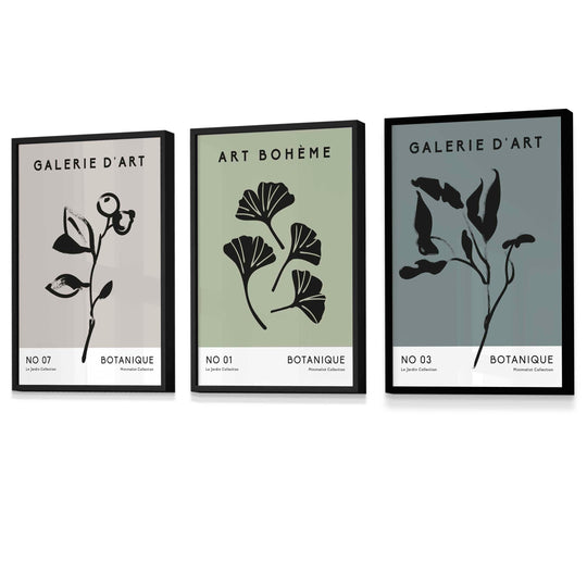 Ensemble de 3 Tirages d'Art Botanique Minimaliste 2