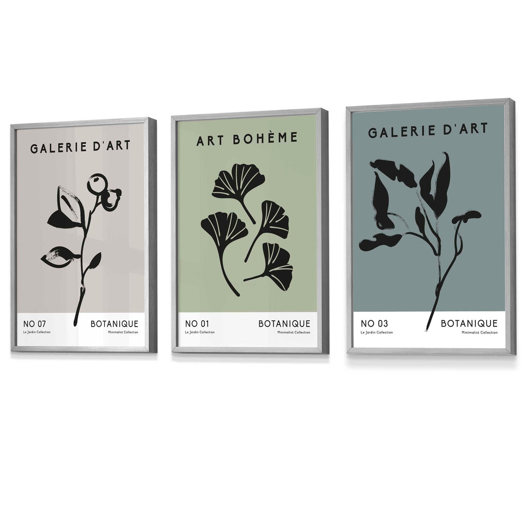 Ensemble de 3 Tirages d'Art Botanique Minimaliste 5