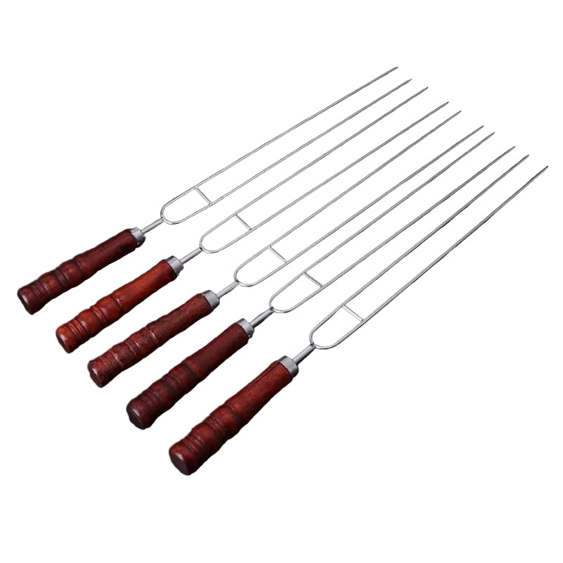 Ensemble de 5 Fourchettes à Barbecue avec Sac de Rangement 0