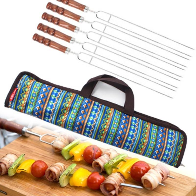 Ensemble de 5 Fourchettes à Barbecue avec Sac de Rangement 1