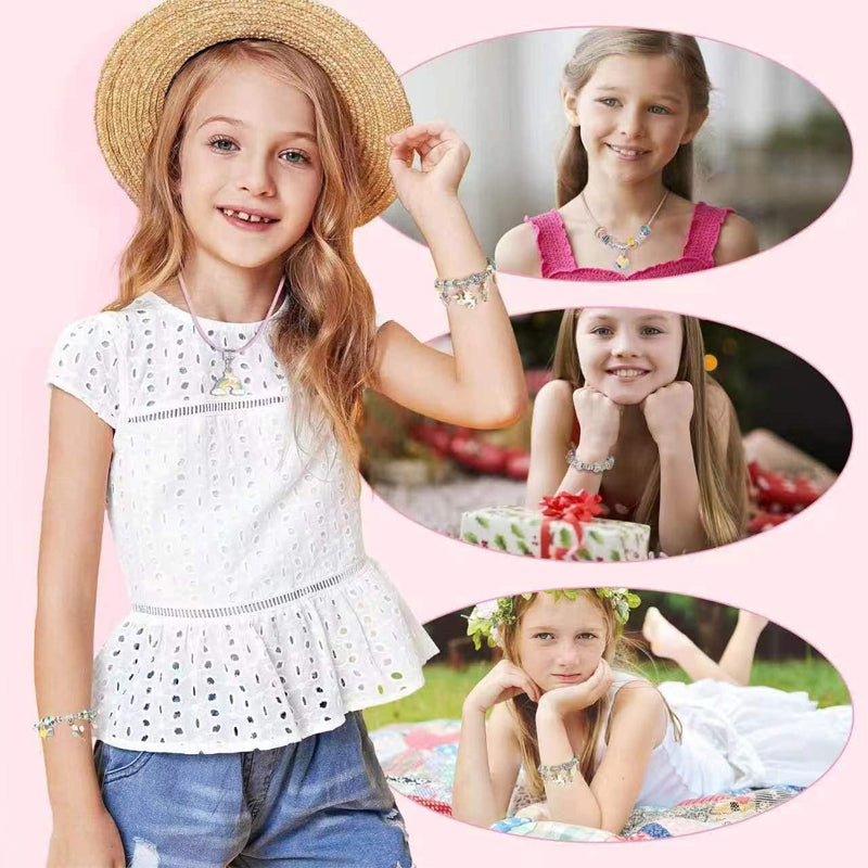 Ensemble de Bijoux DIY pour Filles avec Breloques Colorées 1