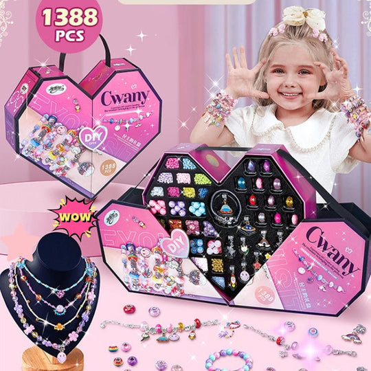 Ensemble de Bijoux DIY pour Filles avec Breloques Colorées 11