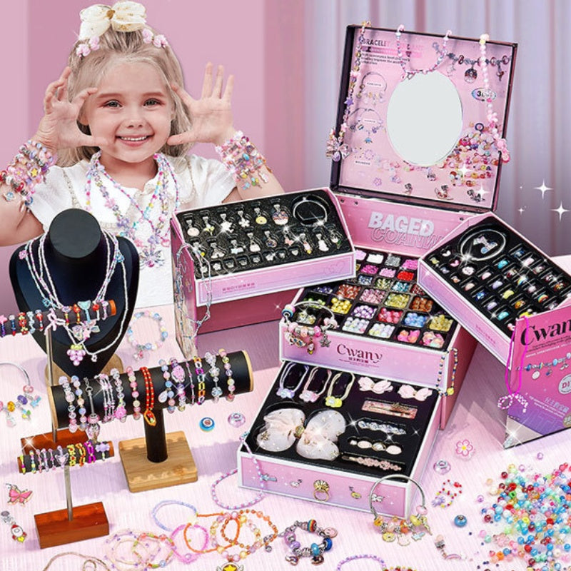 Ensemble de Bijoux DIY pour Filles avec Breloques Colorées 13