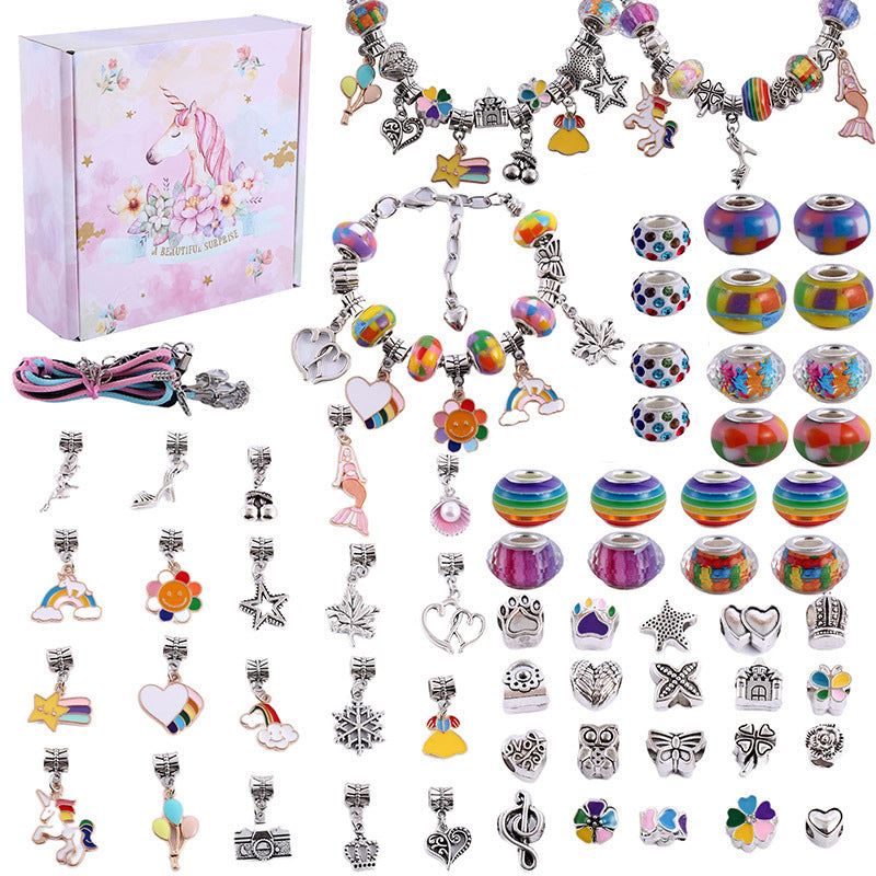 Ensemble de Bijoux DIY pour Filles avec Breloques Colorées 15