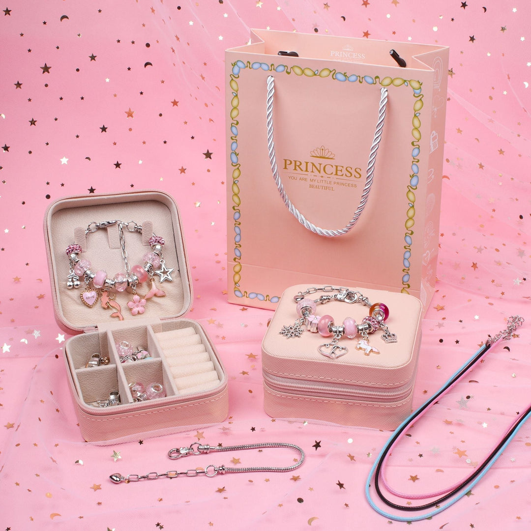 Ensemble de Bijoux DIY pour Filles avec Breloques Colorées 4