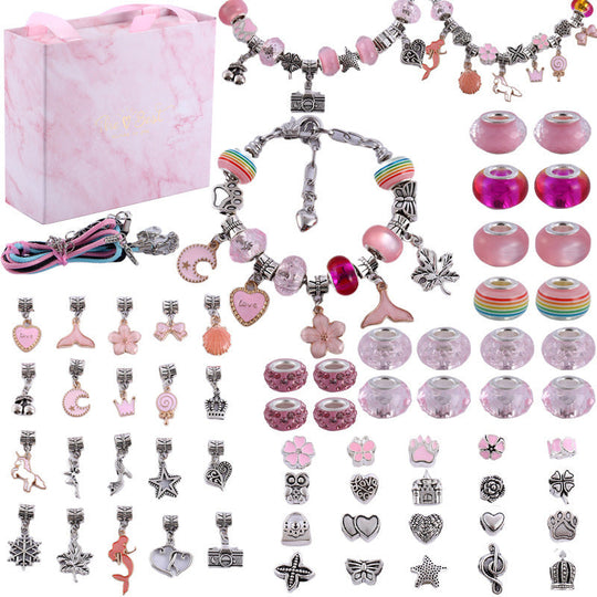 Ensemble de Bijoux DIY pour Filles avec Breloques Colorées 6