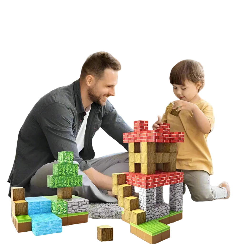 Ensemble de Blocs de Construction Magnétiques pour Enfants - Stimulez la Créativité et l'Apprentissage 0