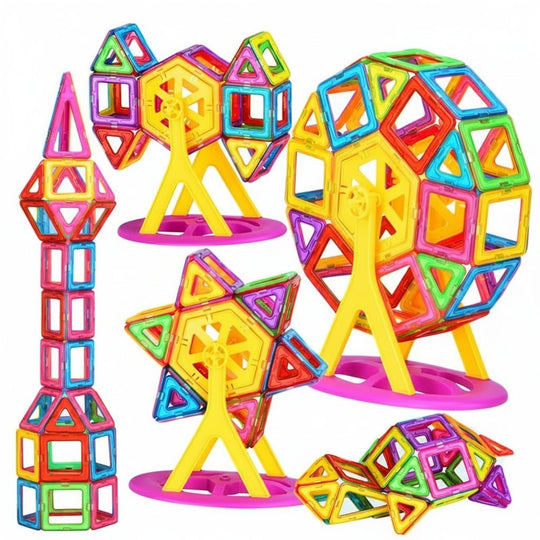 Ensemble de Blocs de Construction Magnétiques pour Enfants 5