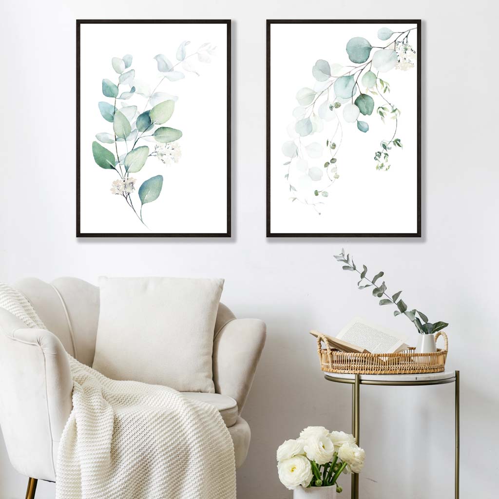 Ensemble de Cadres avec Impressions Artistiques Eucalyptus 1