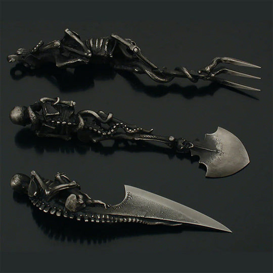 Ensemble de Couverts Squelettiques Halloween Unique 5