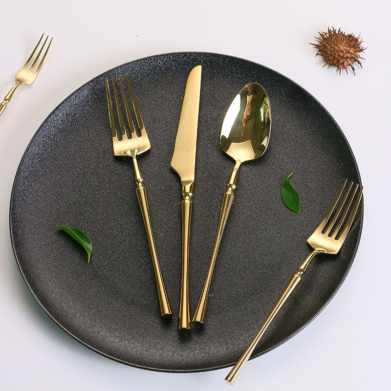 Ensemble de Couverts de Table 24 Pièces Moderne avec Couteaux de Table 6