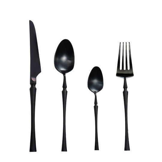 Ensemble de Couverts de Table 24 Pièces Moderne avec Couteaux de Table 7
