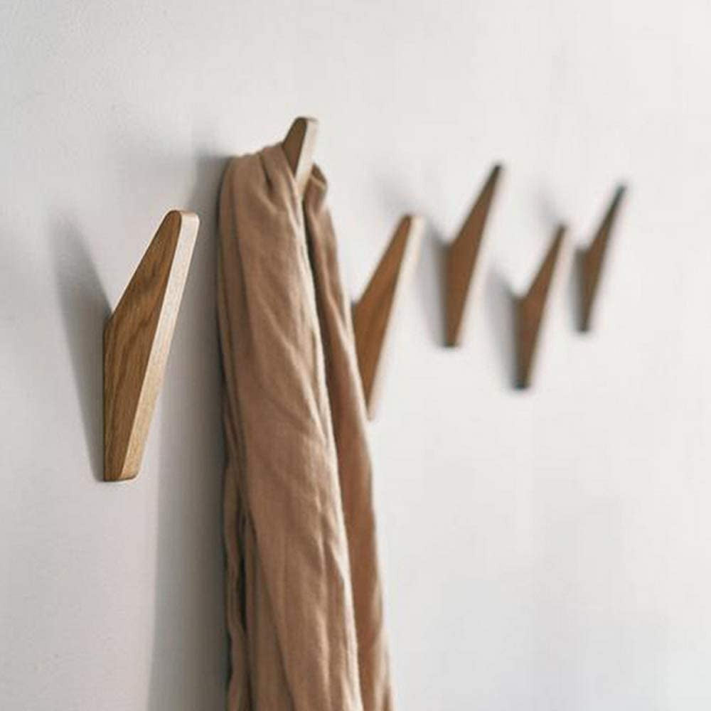 Ensemble de Crochets Muraux en Bois Scandinaves Minimalistes 0