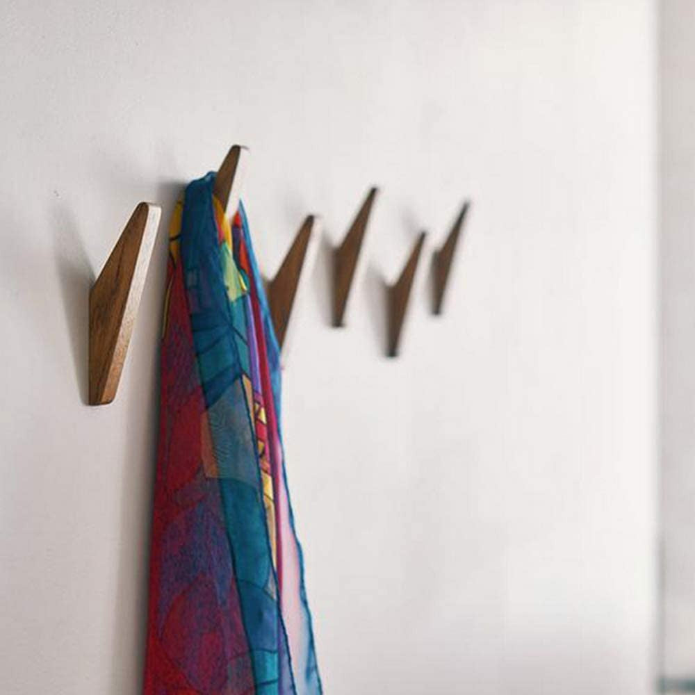 Ensemble de Crochets Muraux en Bois Scandinaves Minimalistes 1