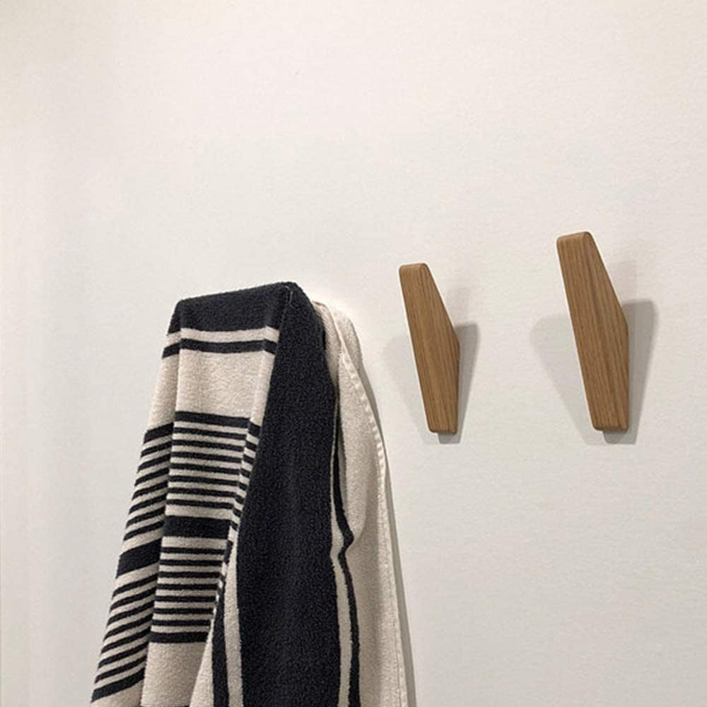 Ensemble de Crochets Muraux en Bois Scandinaves Minimalistes 2