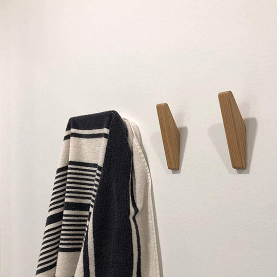 Ensemble de Crochets Muraux en Bois Scandinaves Minimalistes 2