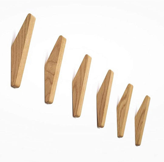Ensemble de Crochets Muraux en Bois Scandinaves Minimalistes 3