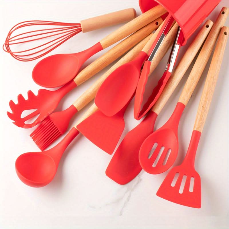 Ensemble de Cuisine Ustensiles en Silicone 12 Pièces 12