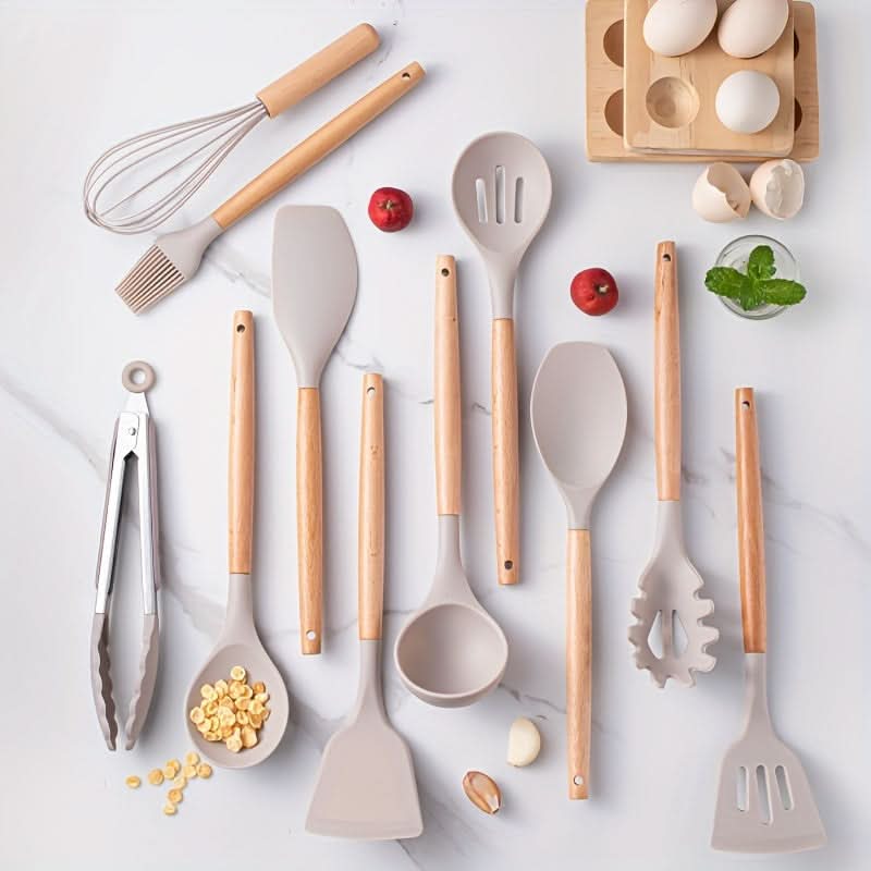 Ensemble de Cuisine Ustensiles en Silicone 12 Pièces 2
