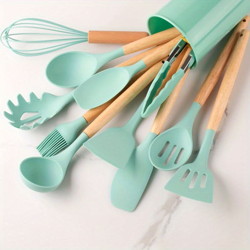 Ensemble de Cuisine Ustensiles en Silicone 12 Pièces 8