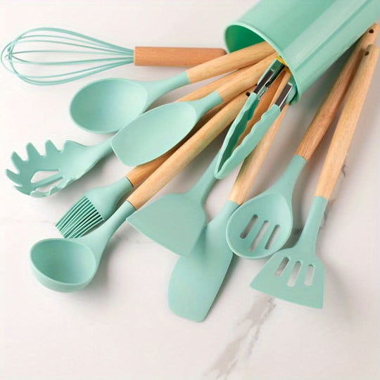 Ensemble de Cuisine Ustensiles en Silicone 12 Pièces 8