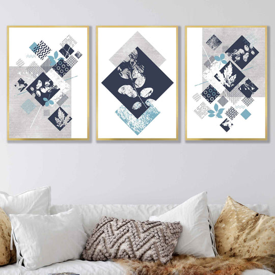 Ensemble de Décoration Murale Abstraite et Géométrique pour Intérieur 1