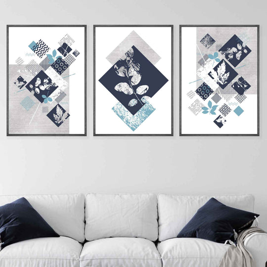Ensemble de Décoration Murale Abstraite et Géométrique pour Intérieur 2