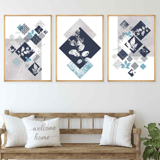 Ensemble de Décoration Murale Abstraite et Géométrique pour Intérieur 3