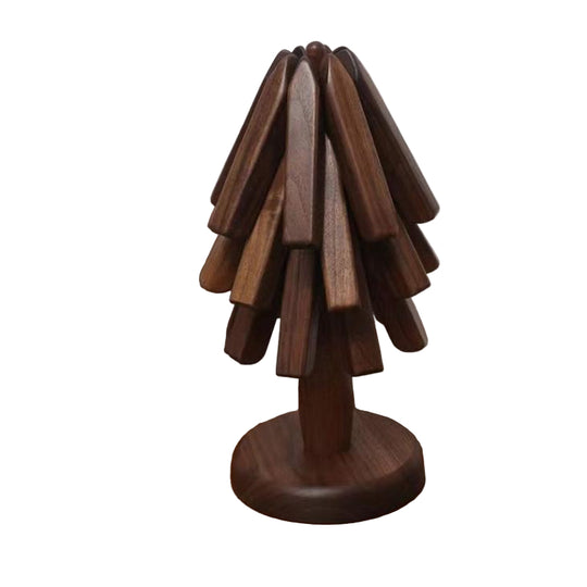 Ensemble de Dessous de Plat en Bois de Noyer Noir 0