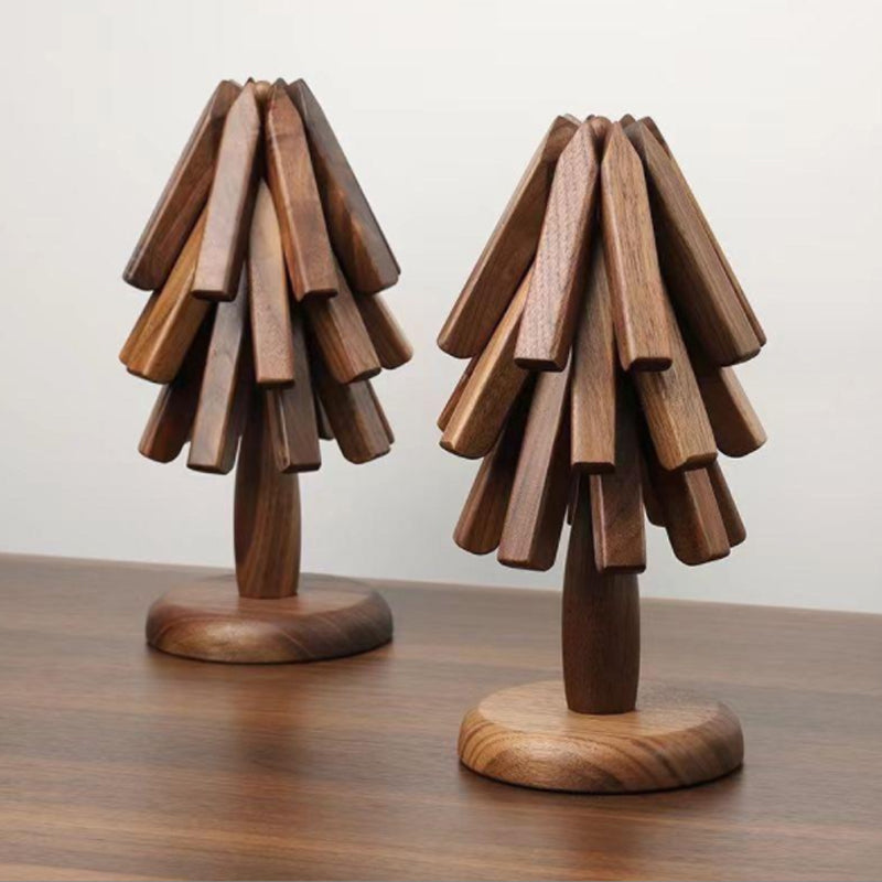 Ensemble de Dessous de Plat en Bois de Noyer Noir 2