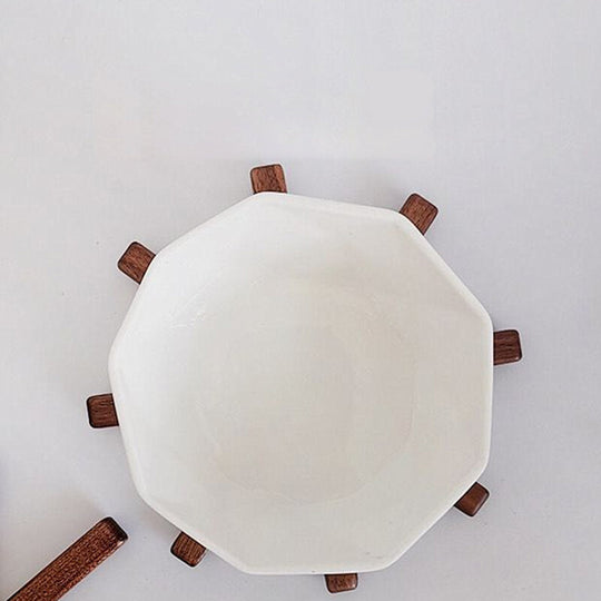 Ensemble de Dessous de Plat en Bois de Noyer Noir 5